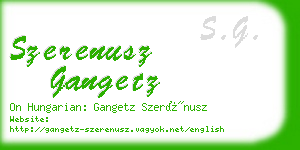 szerenusz gangetz business card